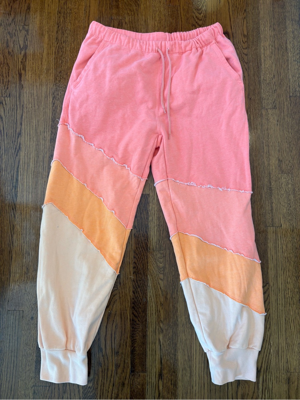 FP Movement by Free People Pink, Peach & Cream Colorblock Sweatpants
